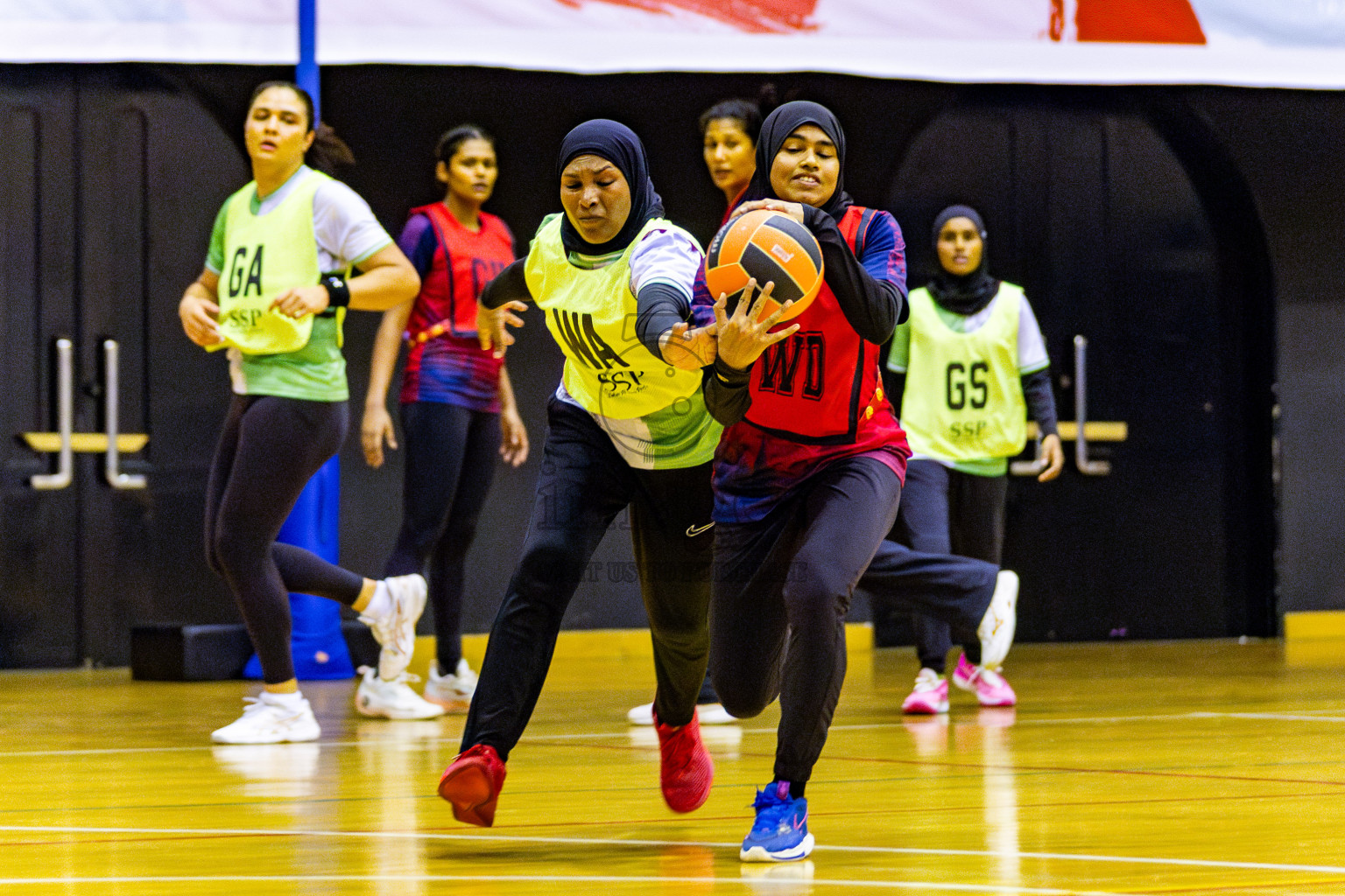 Club Matrix vs Club Green Streets in Final of 21st National Netball Tournament was held in Social Canter at Male', Maldives on Wednesday, 22nd May 2024. Photos: Nausham Waheed / images.mv