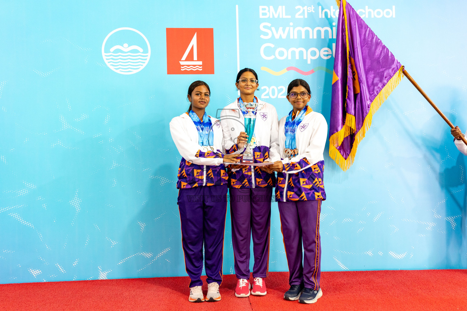 Closing Ceremony of BML 21st Interschool Swimming Competition 2025 .was held in Hulhumale' Swimming Pool, Hulhumale', Maldives on Saturday, 18th October 2025. 
Photos: Hassan Simah / images.mv