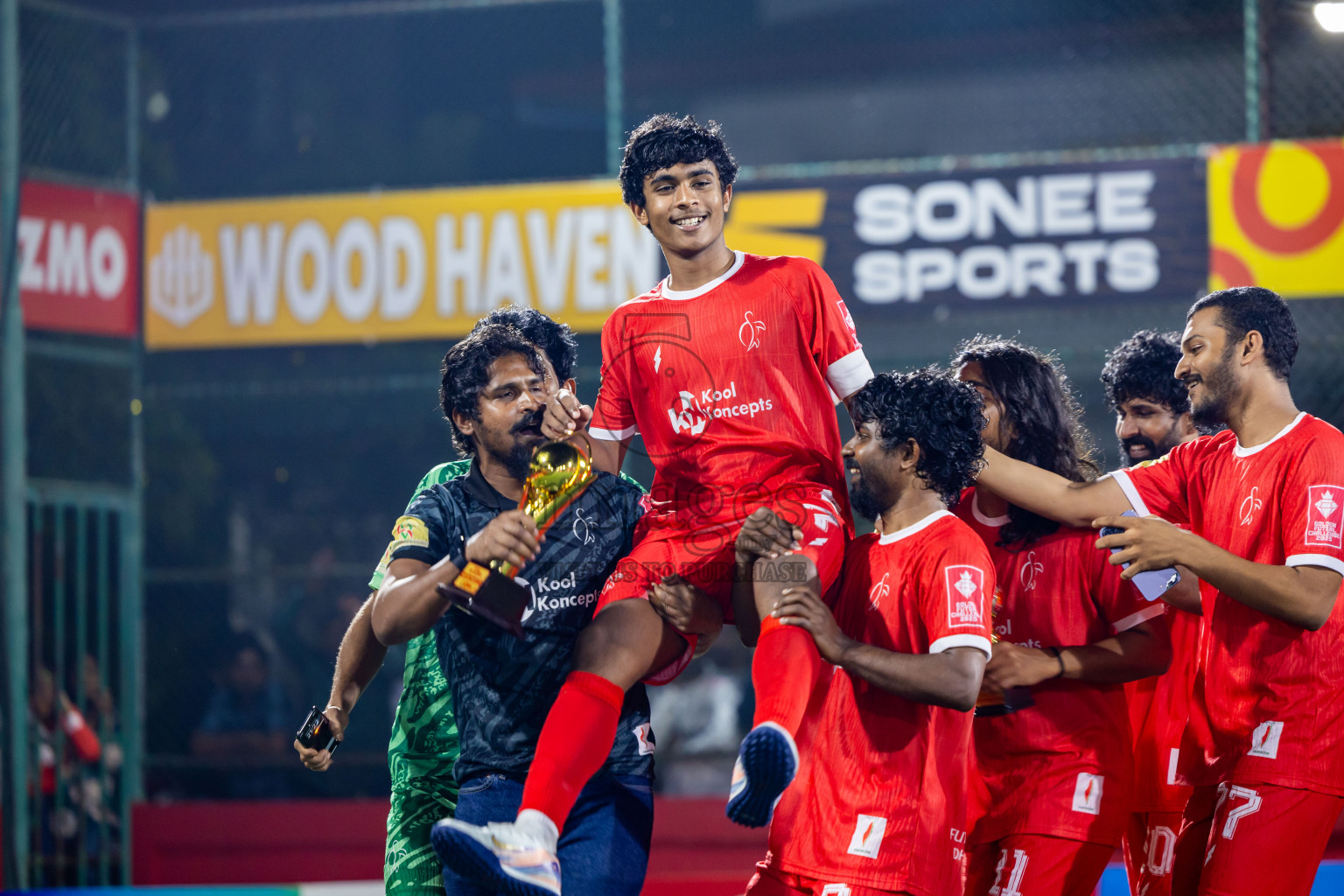 F Dhanraboodhoo vs F Magoodhoo in Faafu Atoll Finals in Day 25 of Golden Futsal Challenge 2025 was held on Wednesday , 28th January 2025, in Hulhumale', Maldives. Photos: Nausham Waheed / images.mv