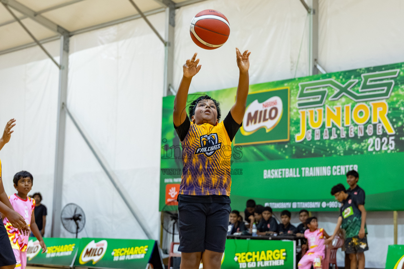 Milo 5 x 5 Junior Challenge 2025 - Basketball tournament held in Basketball Training Center, Male', Maldives on Thursday, 09th October 2025. 
Photo by: Hassan Simah / Images.mv