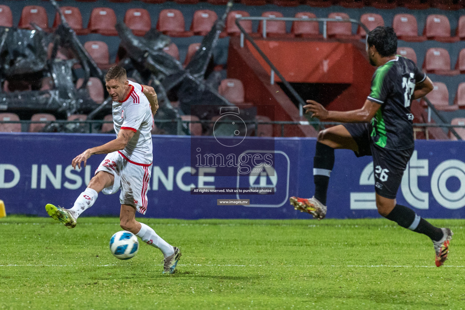 JJ Sports Club vs Buru Sports Club in the 2nd Division 2022 on 18th July 2022, held in National Football Stadium, Male', Maldives Photos: Hassan Simah / Images.mv