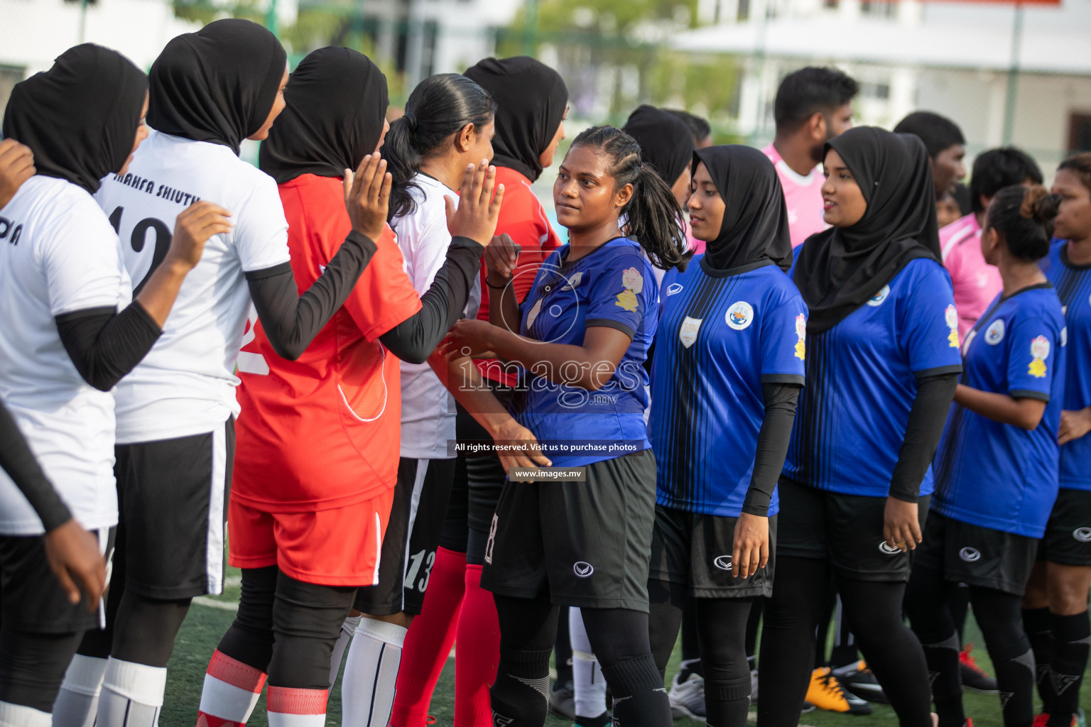 Maldives Ports Limited vs Dhivehi Sifainge Club in the semi finals of 18/30 Women's Futsal Fiesta 2019 on 27th April 2019, held in Hulhumale Photos: Hassan Simah / images.mv