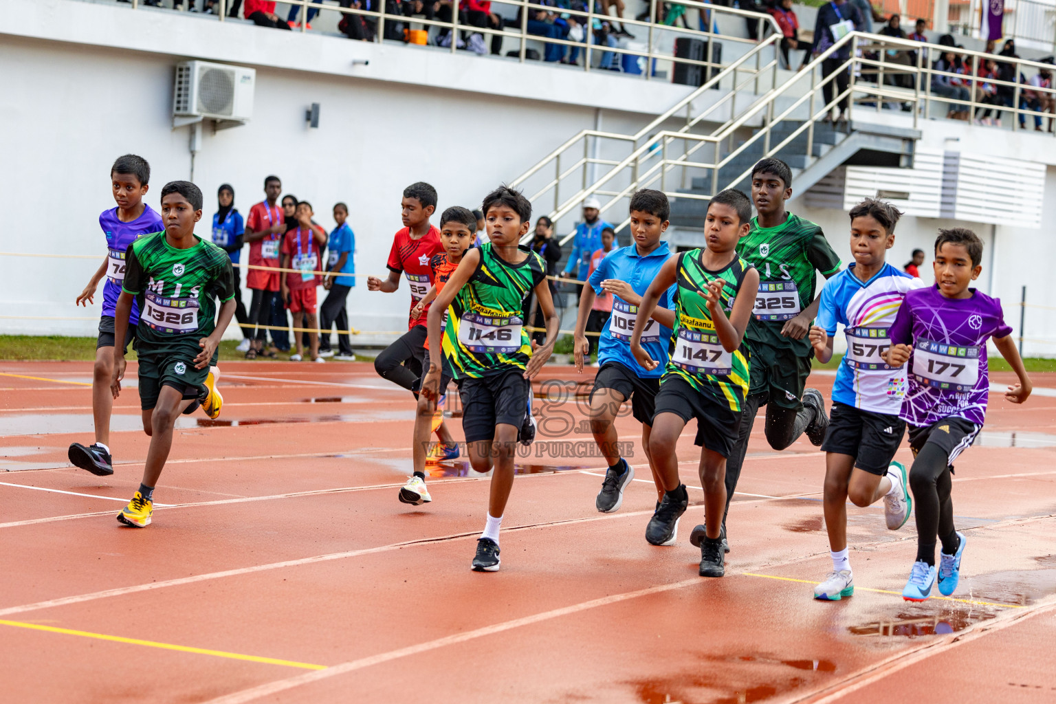 Day 1 of MWSC Interschool Athletics Championships 2024 held in Hulhumale Running Track, Hulhumale, Maldives on Saturday, 9th November 2024. 
Photos by: Ismail Thoriq, Hassan Simah / Images.mv