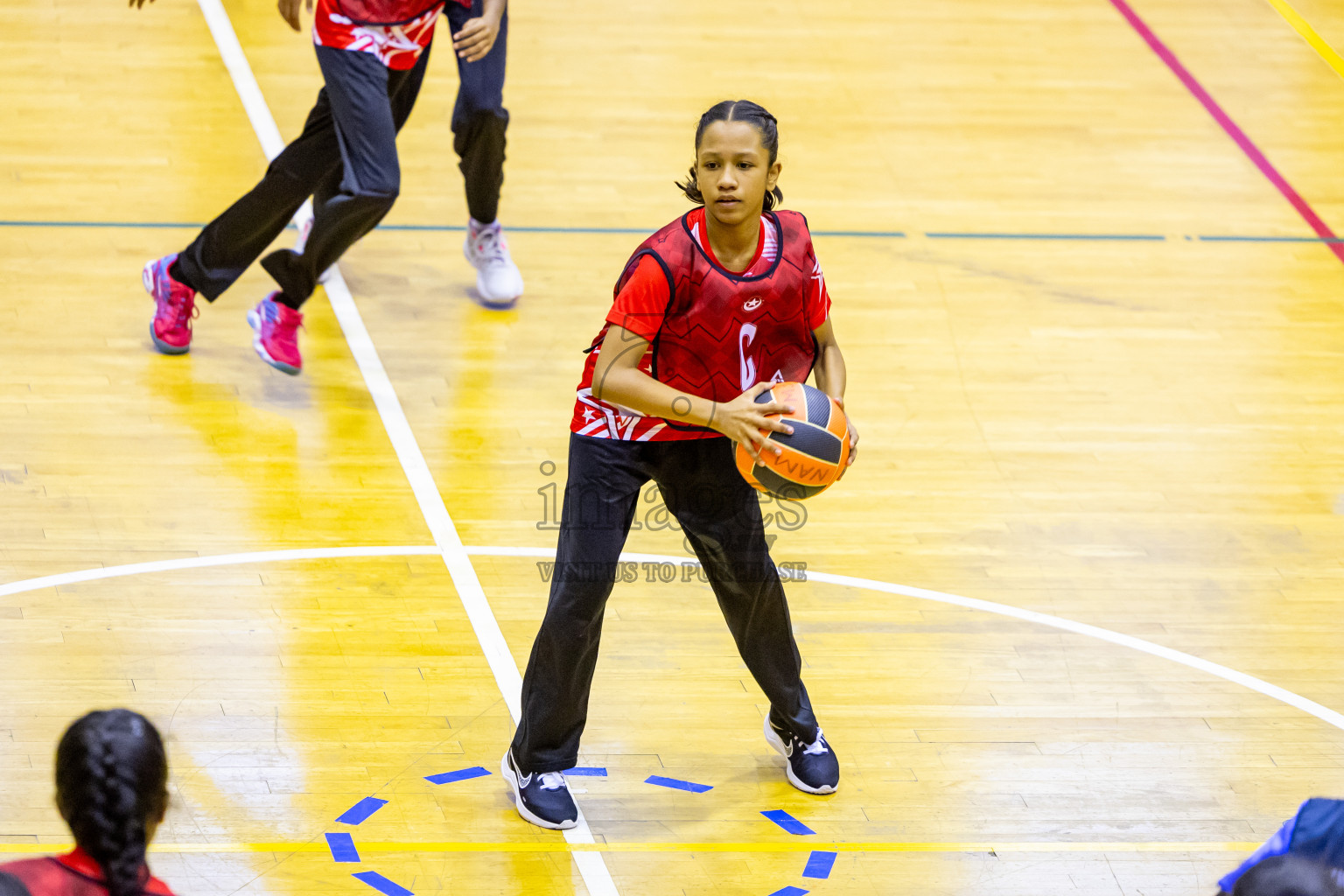 Day 9 of 25th Inter-School Netball Tournament was held in Social Center at Male', Maldives on Monday, 19th August 2024. Photos: Nausham Waheed / images.mv