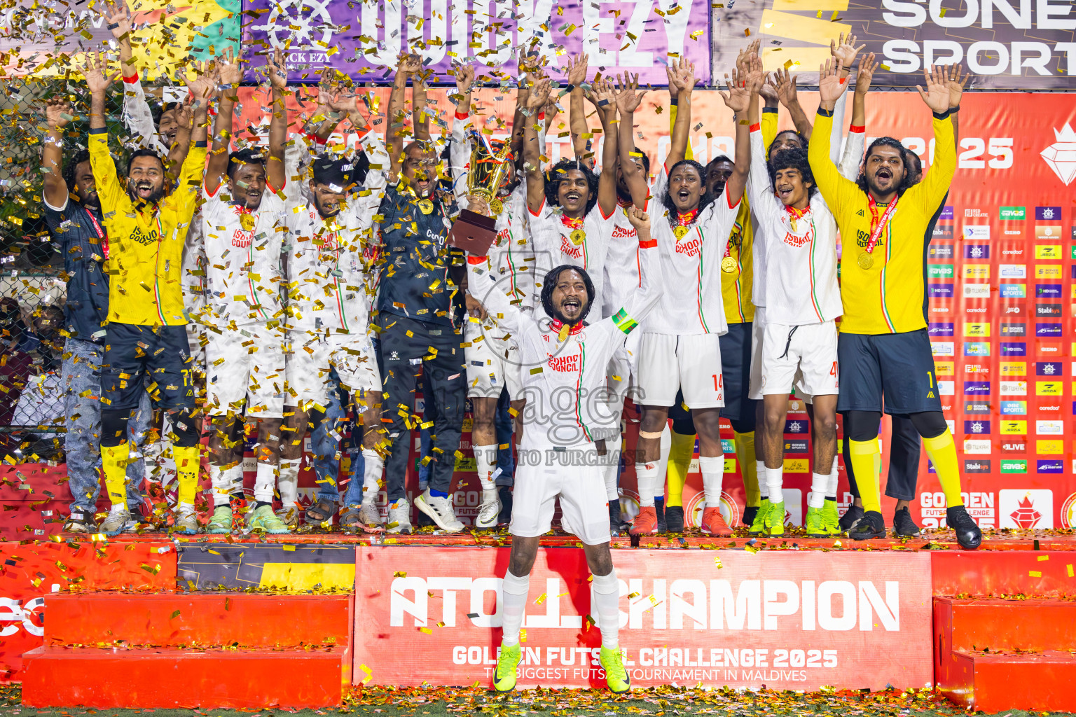 L Gan vs L Isdhoo in Laamu Atoll Finals Day 26 of Golden Futsal Challenge 2025 was held on Thursday , 30th January 2025, in Hulhumale', Maldives. Photos: Ismail Thoriq / images.mv