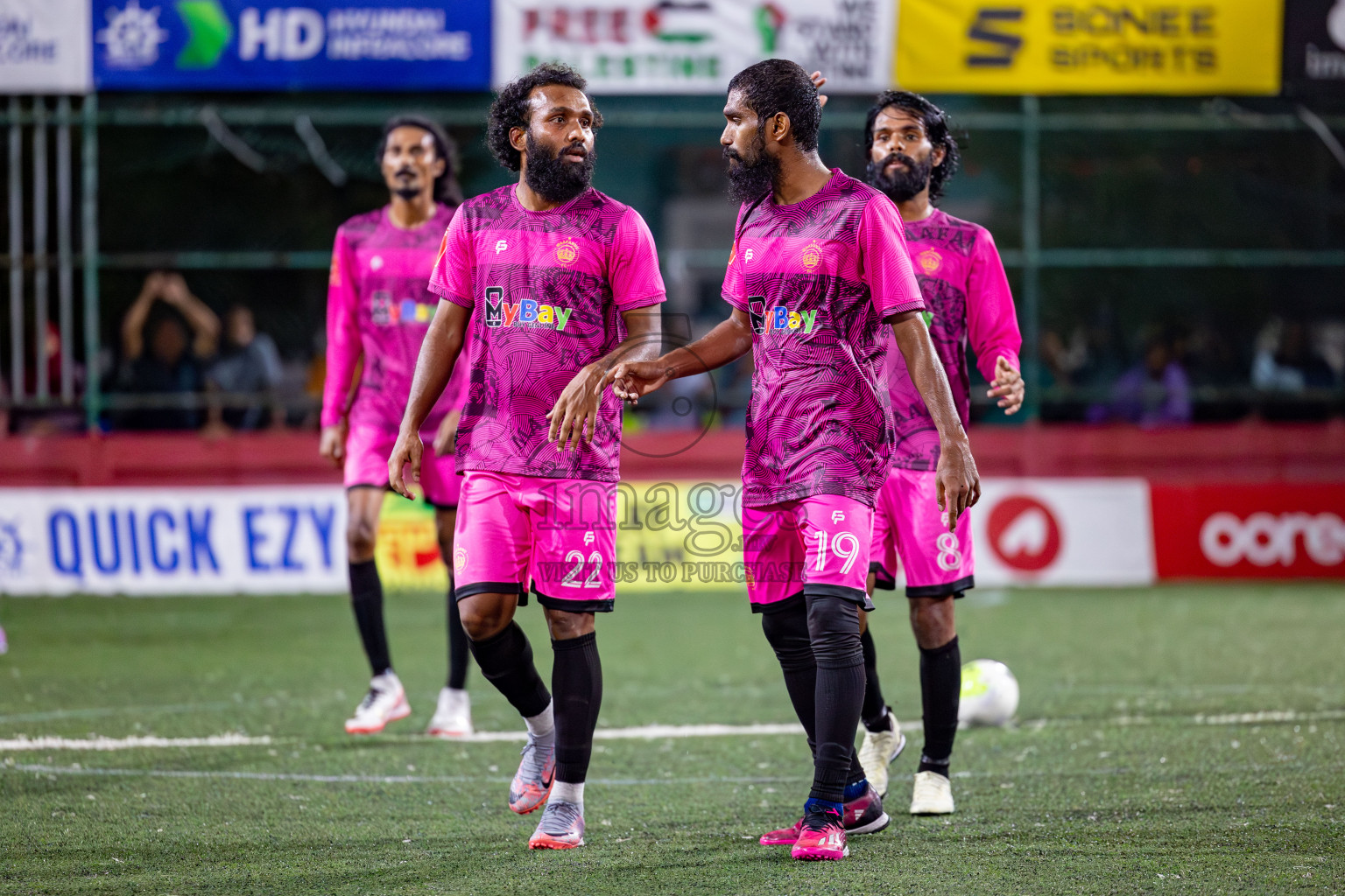 Maafannu VS B. Eydhafushi in Round of 16 on Day 40 of Golden Futsal Challenge 2024 which was held on Tuesday, 27th February 2024, in Hulhumale', Maldives Photos: Hassan Simah / images.mv