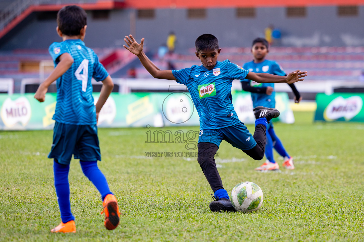 Day 2 of MILO Kids Football Fiesta was held at National Stadium in Male', Maldives on Saturday, 24th February 2024.