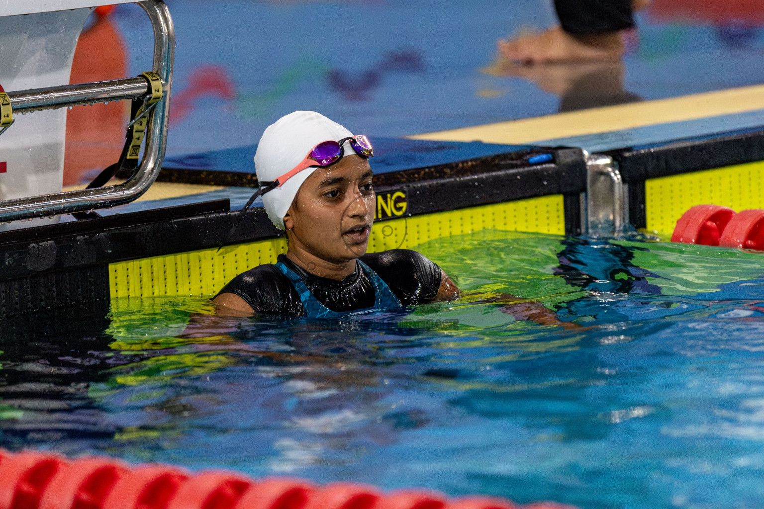 Day 2 of National Swimming Competition 2024 held in Hulhumale', Maldives on Saturday, 14th December 2024. Photos: Hassan Simah / images.mv