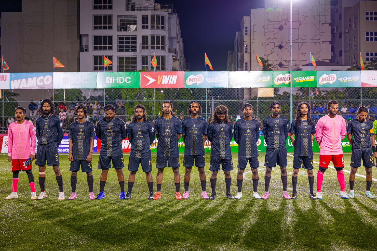 ARENA HOTELS vs CLUB RCC in Semi Finals of Milo Sector League 2025 was held in Rehendhi Futsal Ground, Hulhumale', Maldives on Saturday, 15th November 2025. Photos: Aeef Adam / images.mv