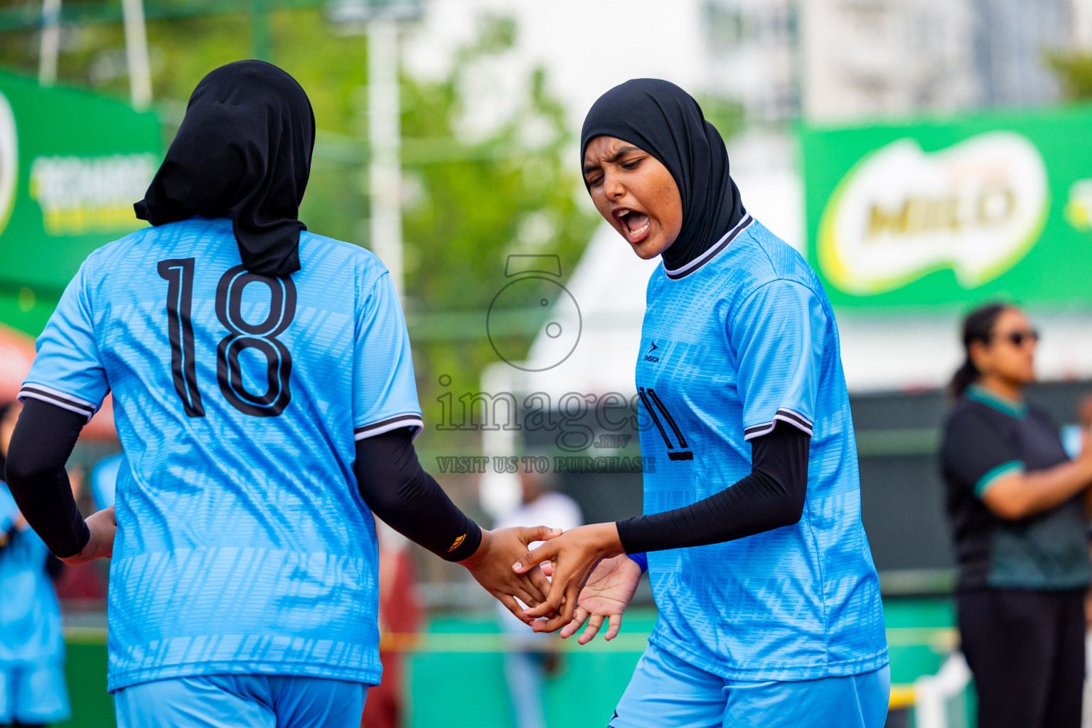 Addu Sports Club vs Club Volleyball in Milo National Junior Volleyball Championship 2025 Day 3 was held on Monday, 24th November 2025 at Ekuveni Turf Court Male', Maldives. Photos: Nausham Waheed / images.mv