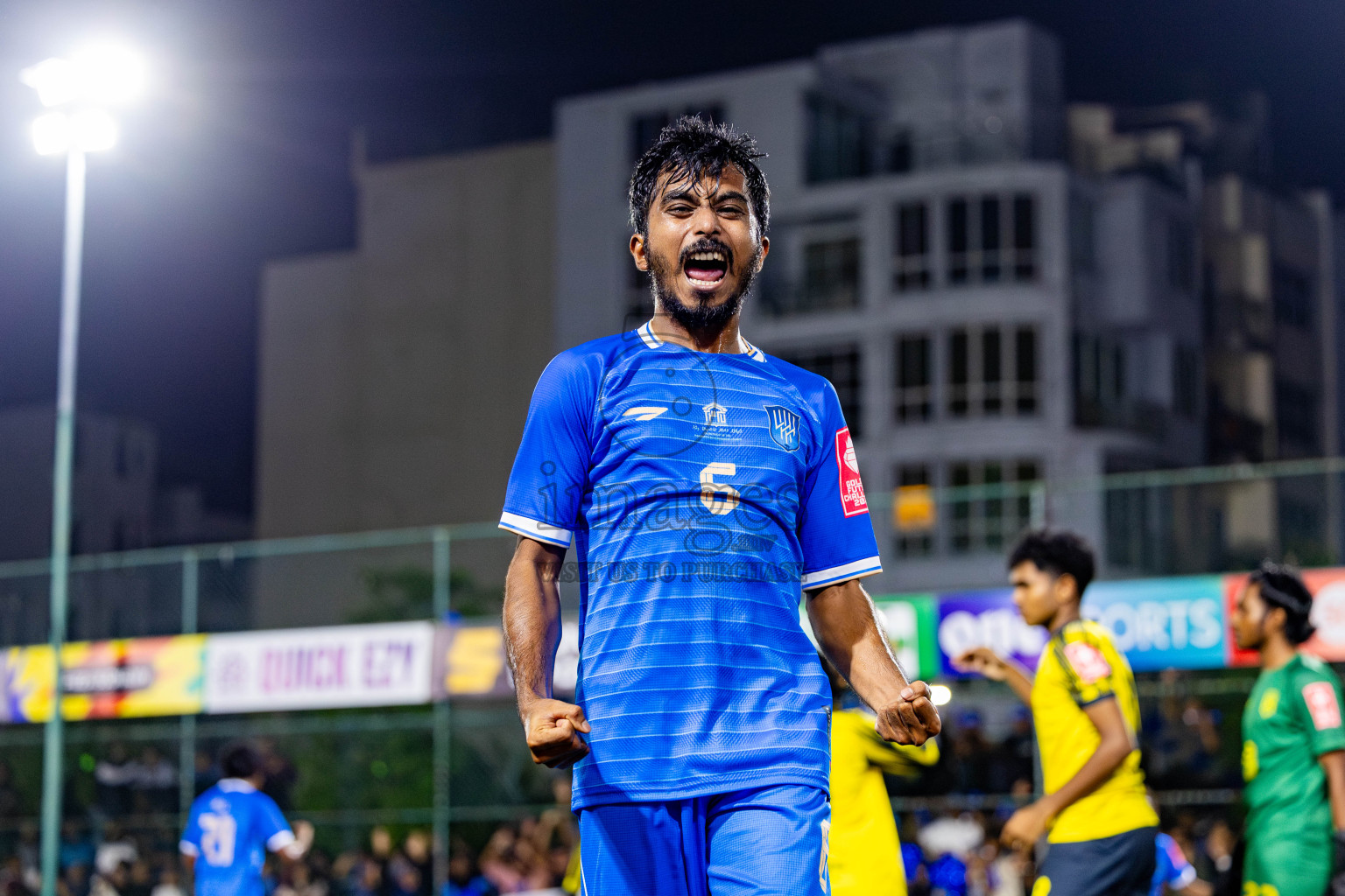 Lh Naifaru vs Lh Kurendhoo in Lhaviyani Atoll Finals Day 26 of Golden Futsal Challenge 2025 was held on Thursday , 30th January 2025, in Hulhumale', Maldives. Photos: Nausham Waheed / images.mv