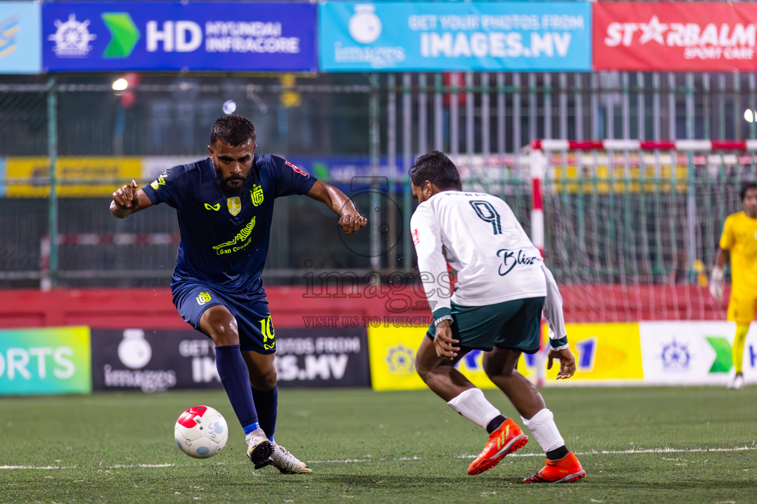 L Maabaidhoo vs L Gan in Day 16 of Golden Futsal Challenge 2024 was held on Tuesday, 30th January 2024, in Hulhumale', Maldives Photos: Ismail Thoriq / images.mv