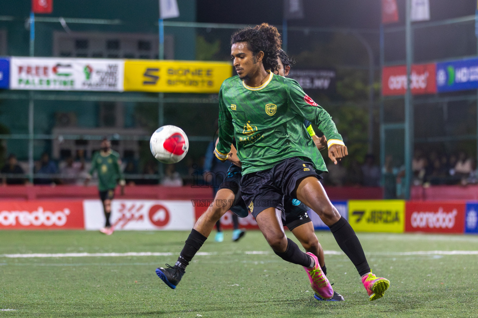 Sh Feevah vs Sh Feydhoo in Day 5 of Golden Futsal Challenge 2024 was held on Friday, 19th January 2024, in Hulhumale', Maldives Photos: Mohamed Mahfooz Moosa / images.mv