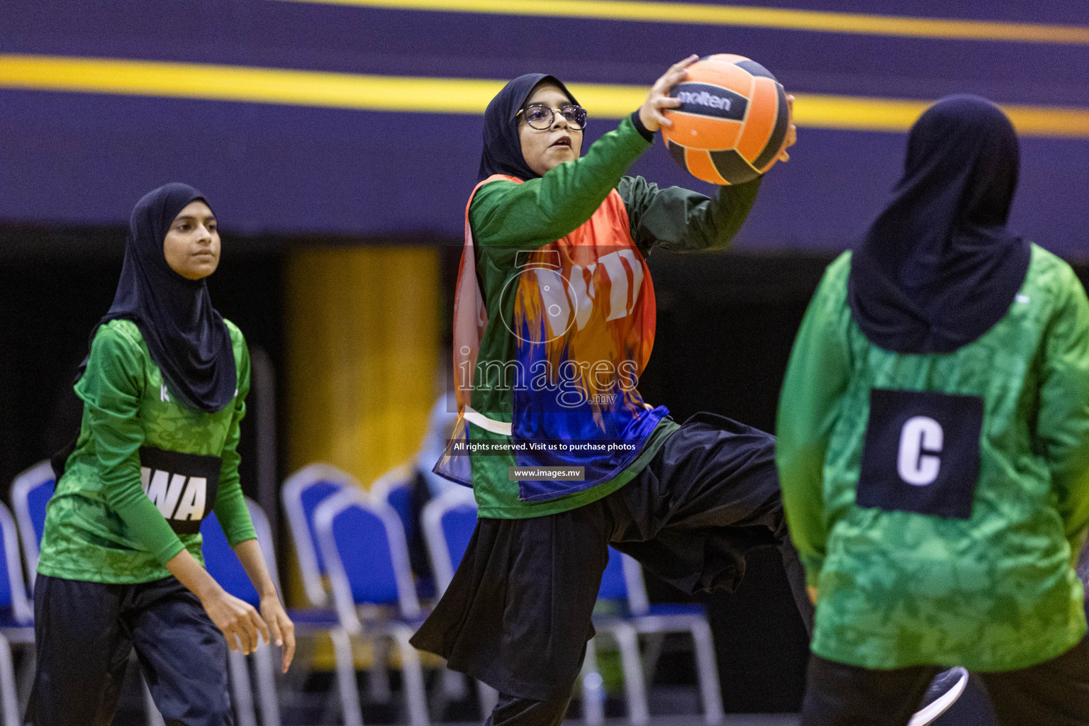 Day7 of 24th Interschool Netball Tournament 2023 was held in Social Center, Male', Maldives on 2nd November 2023. Photos: Nausham Waheed / images.mv