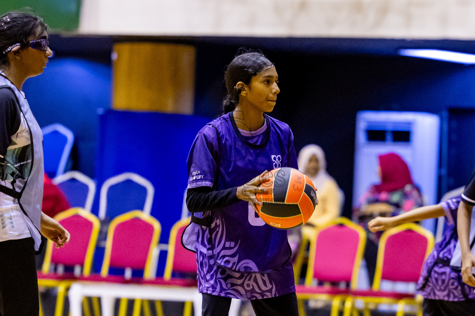 Day 9 of 25th Inter-School Netball Tournament was held in Social Center at Male', Maldives on Monday, 19th August 2024. Photos: Nausham Waheed / images.mv