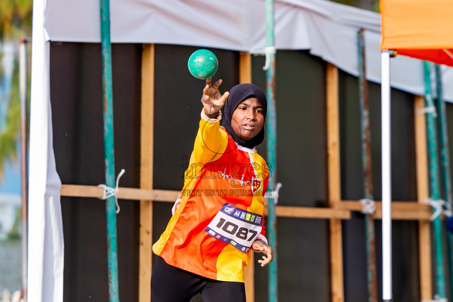 Day 3 of MWSC Interschool Athletics Championships 2024 held in Hulhumale Running Track, Hulhumale, Maldives on Monday, 11th November 2024. Photos by:  Nausham Waheed / Images.mv