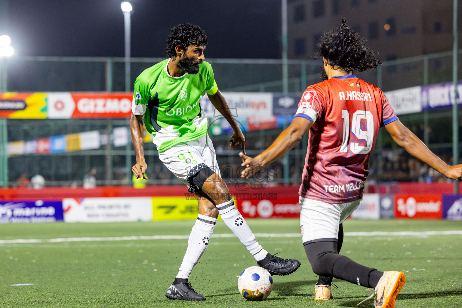 HDh Naivaadhoo vs HDh Nellaidhoo in Day 13 of Golden Futsal Challenge 2025 was held on Friday, 17th January 2025, in Hulhumale', Maldives. Photos: Nausham Waheed / images.mv