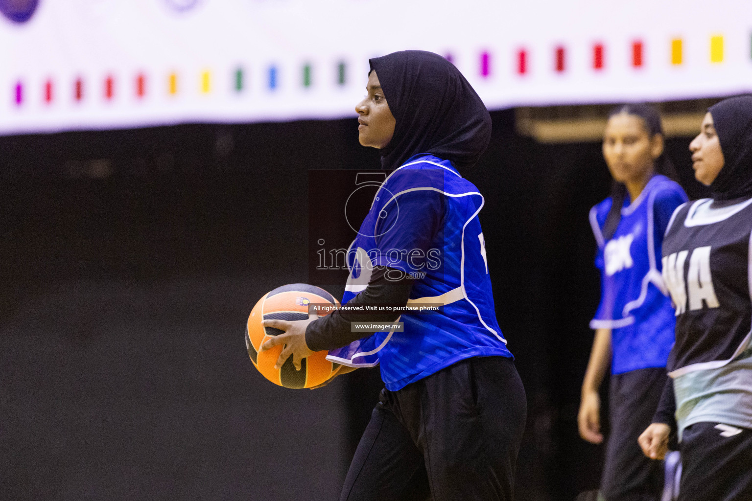 Day 9 of 24th Interschool Netball Tournament 2023 was held in Social Center, Male', Maldives on 4th November 2023. Photos: Nausham Waheed / images.mv