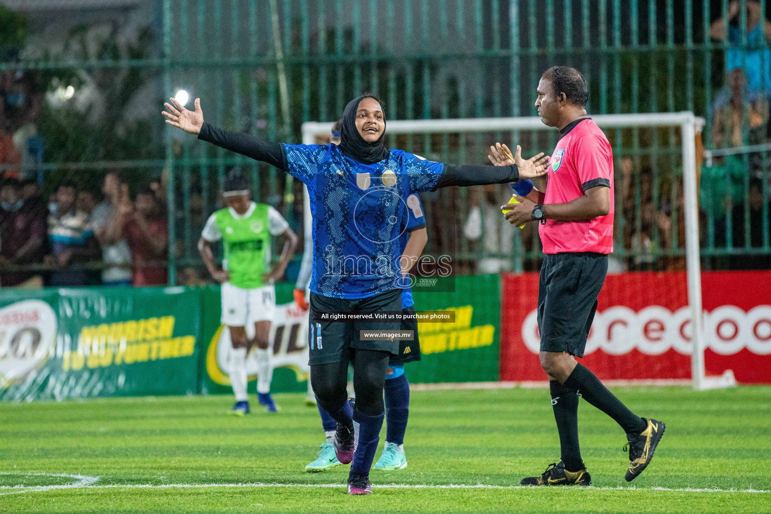 Ports Limited vs WAMCO - in the Finals 18/30 Women's Futsal Fiesta 2021 held in Hulhumale, Maldives on 18 December 2021. Photos by Nausham Waheed & Shuu Abdul Sattar