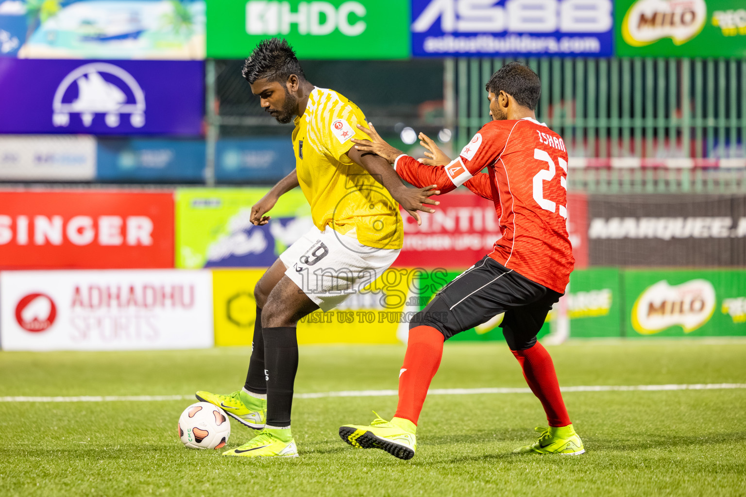 RRC vs United BML in Day 13 of Club Maldives Cup 2025 was held in Rehendhi Futsal Ground, Hulhumale', Maldives on Monday, 13th October 2025. 
Photos: Mohamed Mahfooz Moosa / images.mv