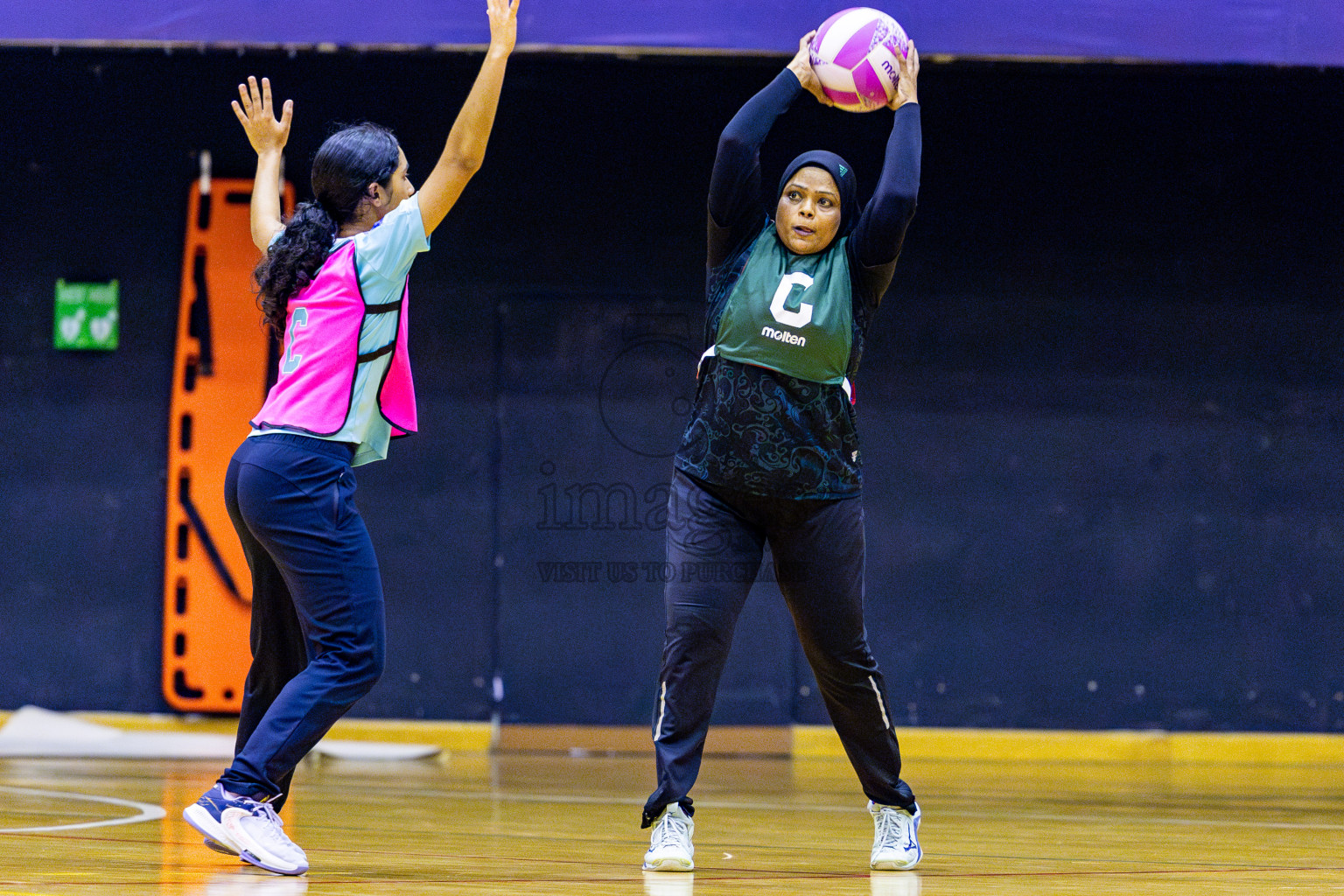 Xenith Sports Club vs MV Netters in Day 10 of National Netball Tournament 2025 held in Social Center at Male', Maldives on Tuesday, 27th May 2025. Photos: Nausham Waheed / images.mv