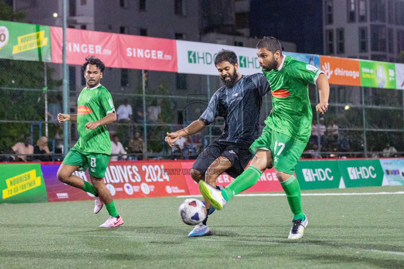 KHAARIJEE VS AGRI RC in Club Maldives Classic 2024 held in Rehendi Futsal Ground, Hulhumale', Maldives on Monday, 9th September 2024. 
Photos: Mohamed Mahfooz Moosa / images.mv