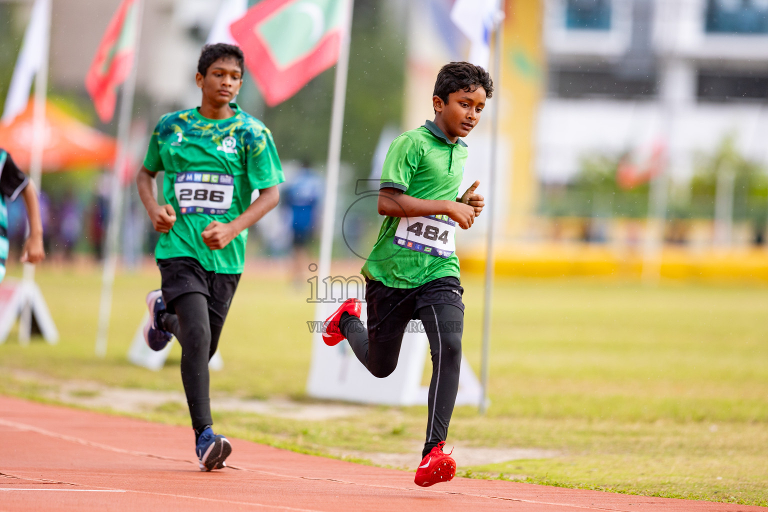 Day 3 of MWSC Interschool Athletics Championships 2024 held in Hulhumale Running Track, Hulhumale, Maldives on Monday, 11th November 2024. 
Photos by: Hassan Simah / Images.mv