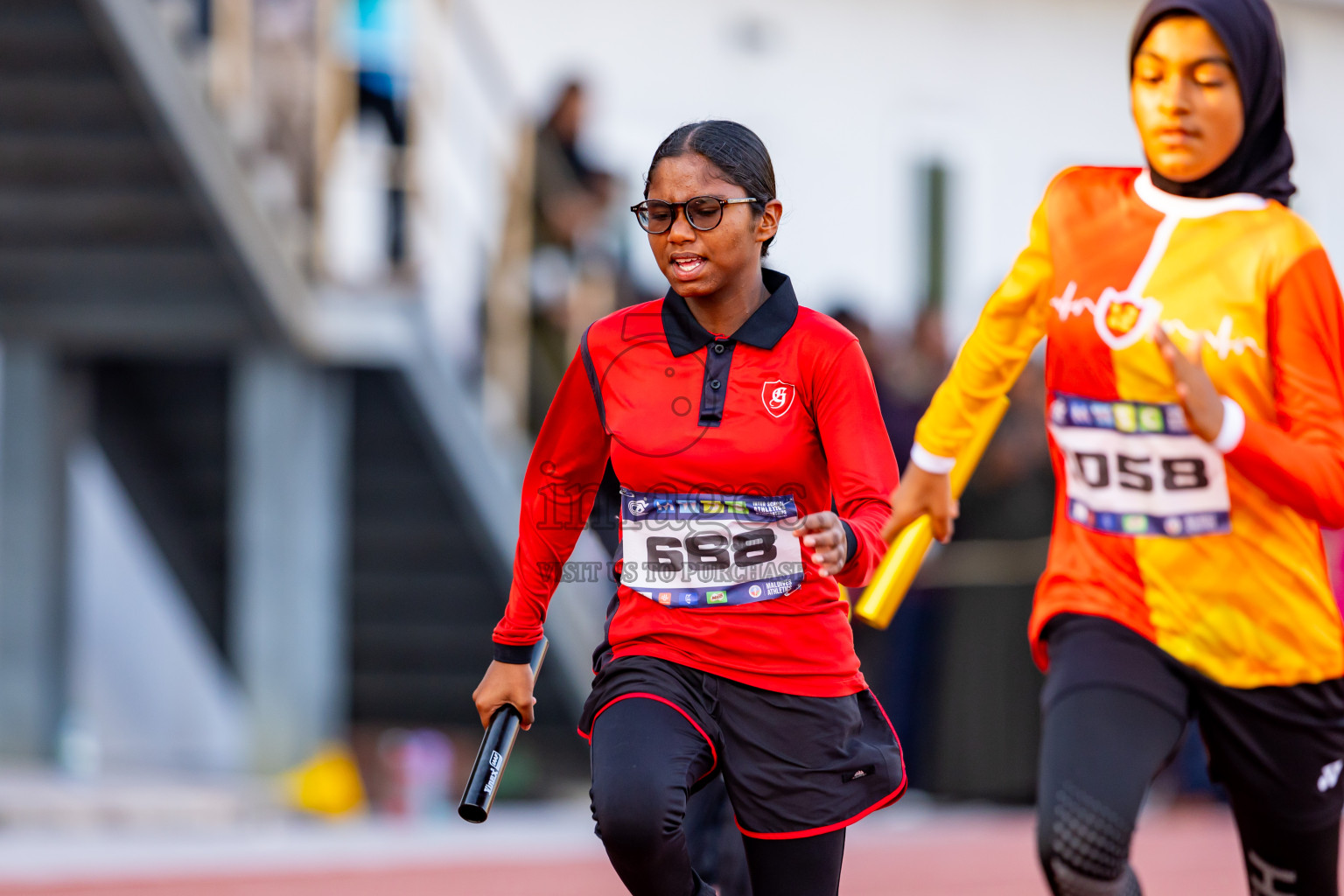 Day 5 of MWSC Interschool Athletics Championships 2024 held in Hulhumale Running Track, Hulhumale, Maldives on Wednesday, 13th November 2024. Photos by: Nausham Waheed / Images.mv