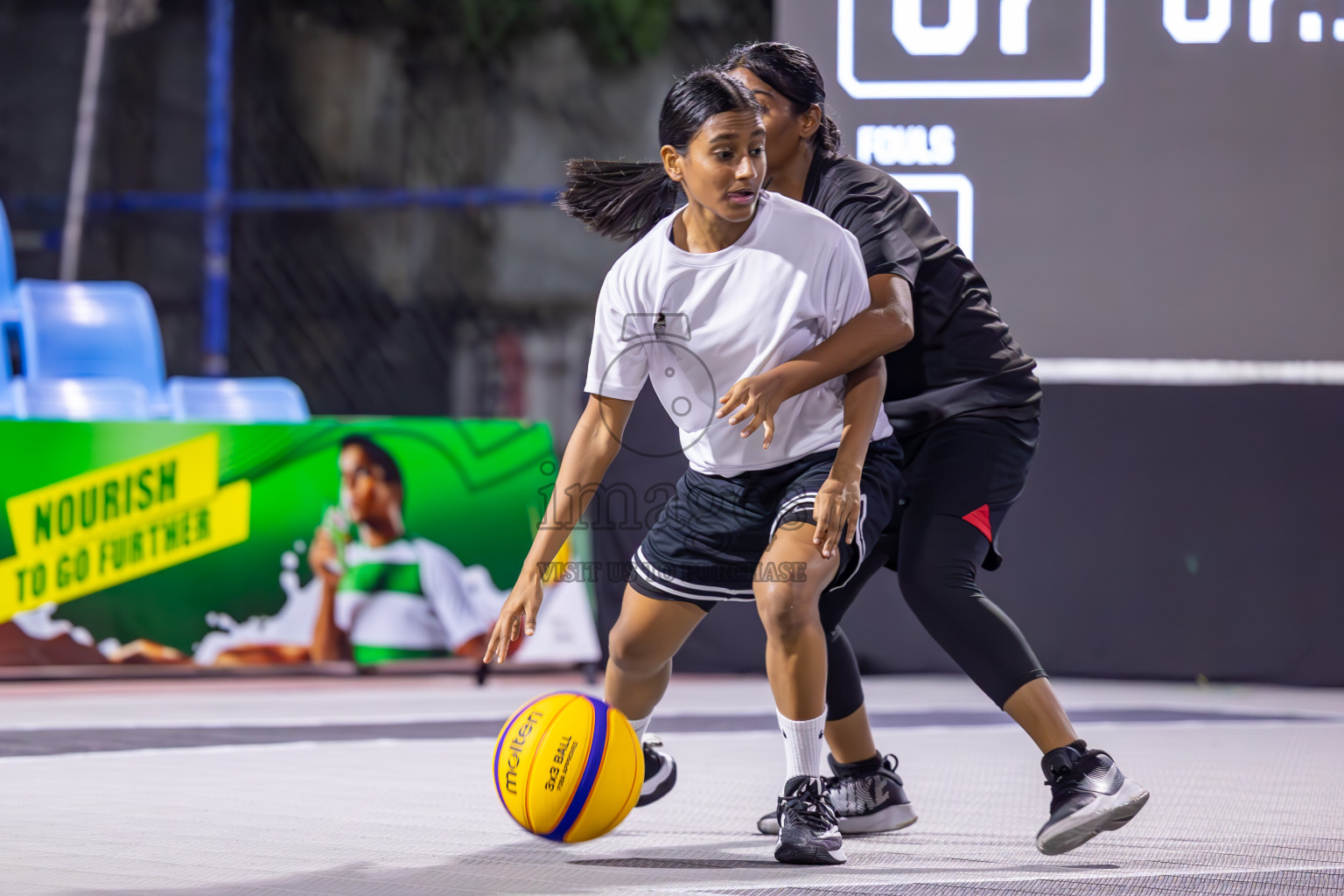 Day 1 of MILO Ramadan 3x3 Challenge 2024 was held in Ekuveni Outdoor Basketball Court at Male', Maldives on Tuesday, 12th March 2024. 
Photos: Ismail Thoriq / images.mv