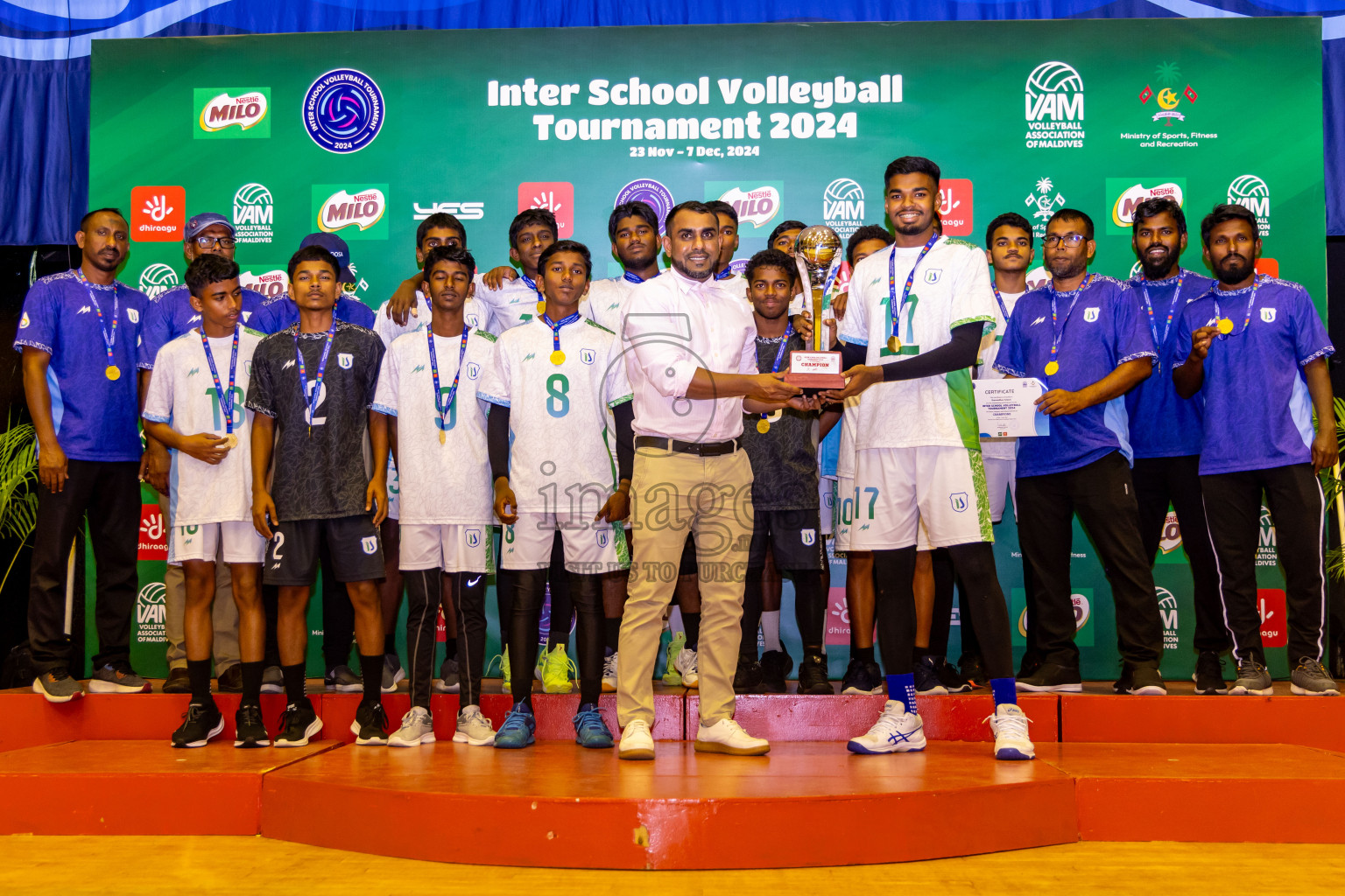 Finals of Interschool Volleyball Tournament 2024 was held in Social Center at Male', Maldives on Friday, 6th December 2024. Photos: Nausham Waheed / images.mv