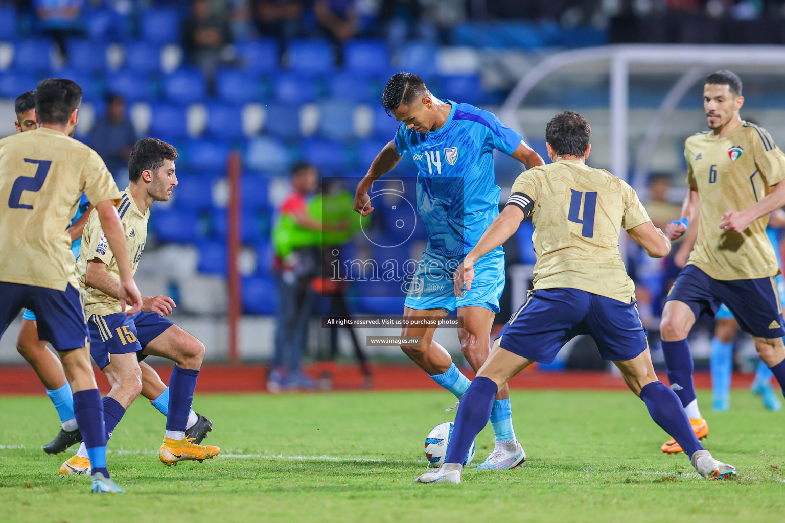 India vs Kuwait in SAFF Championship 2023 held in Sree Kanteerava Stadium, Bengaluru, India, on Tuesday, 27th June 2023. Photos: Nausham Waheed/ images.mv