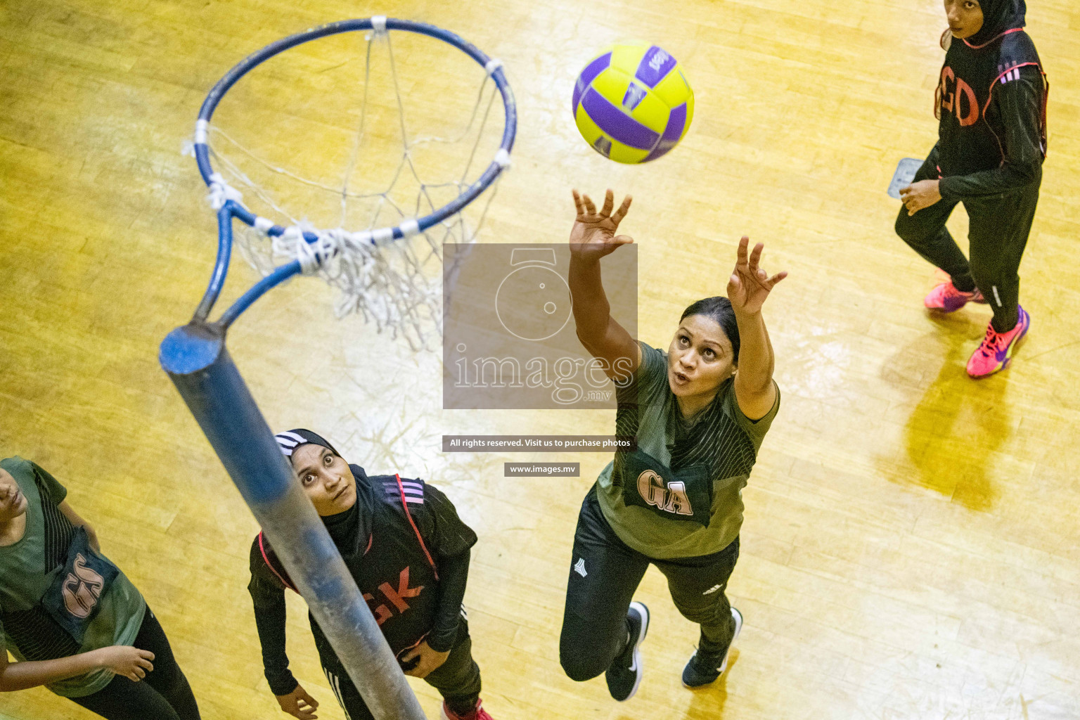 Kulhudhuffushi Youth & R.C vs Club Green Streets in the Finals of Milo National Netball Tournament 2021 (Women's) held on 5th December 2021 in Male', Maldives Photos: Ismail Thoriq / images.mv