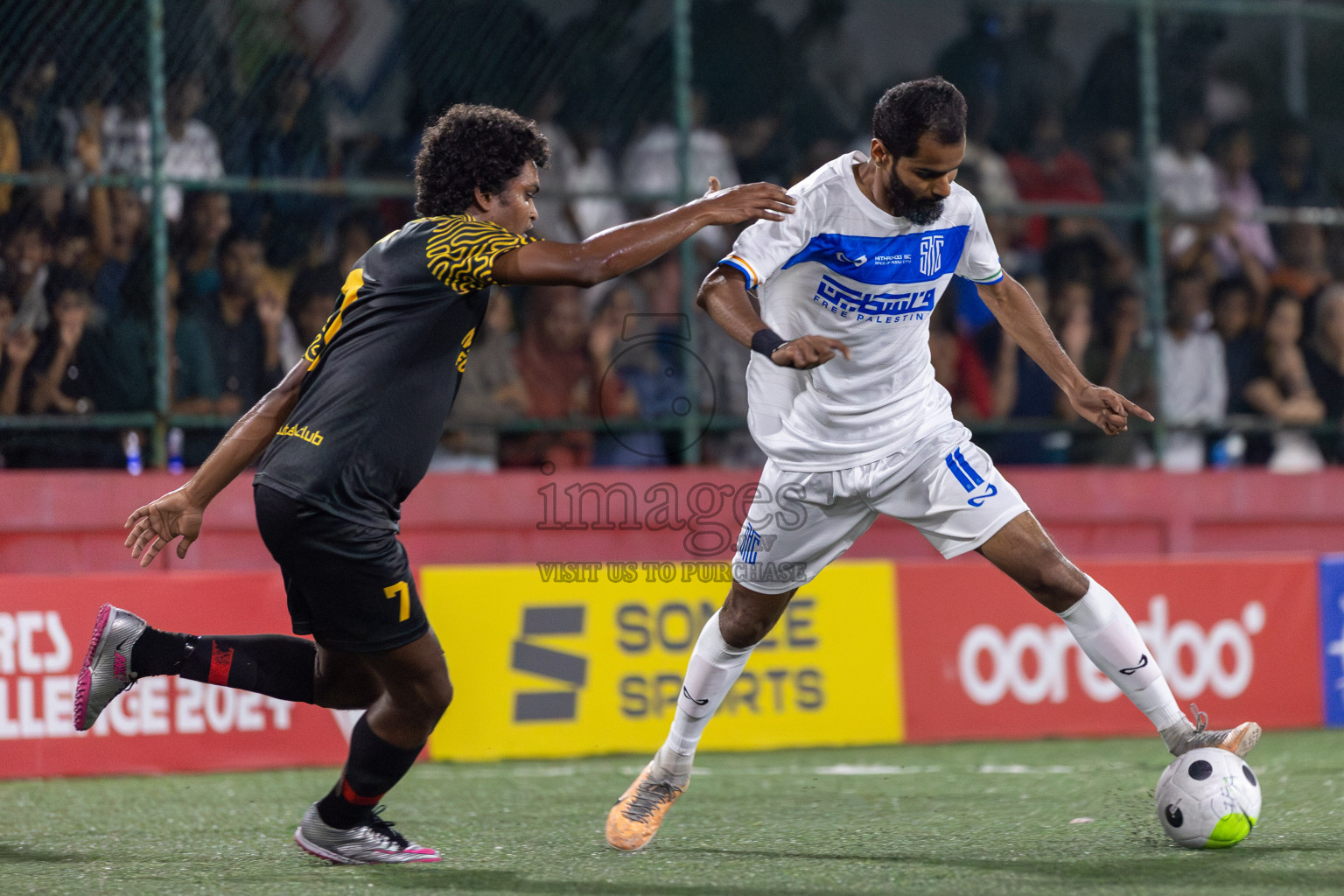 S Hithadhoo vs S Maradhoo in Day 18 of Golden Futsal Challenge 2024 was held on Thursday, 1st February 2024, in Hulhumale', Maldives Photos: Mohamed Mahfooz Moosa, / images.mv