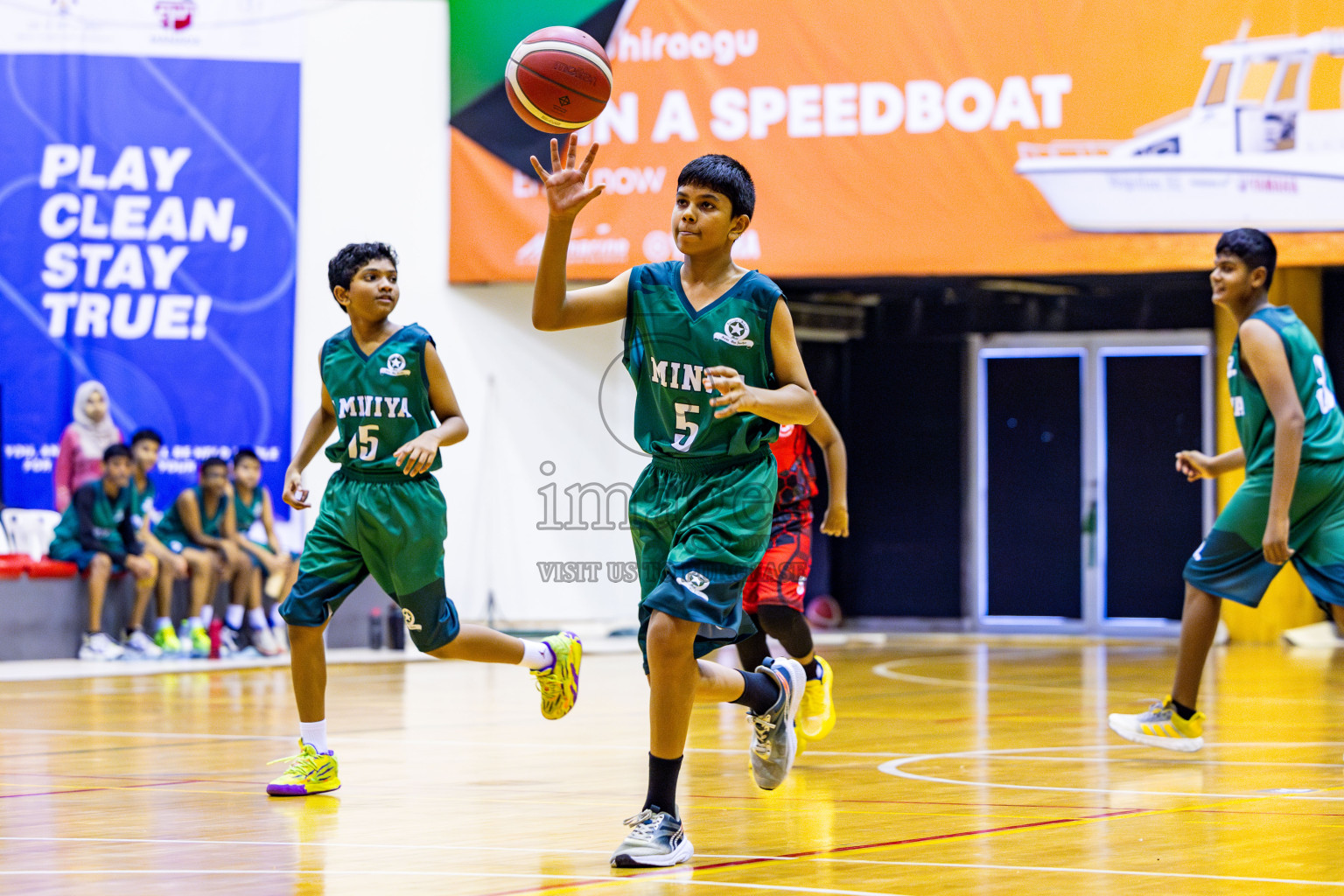 Aminiyya School vs Iskandhar School in day 26 of Junior Basketball Championship 2024 was held in Social Center, Male', Maldives on Tuesday, 10th December 2024. Photos: Nausham Waheed / images.mv