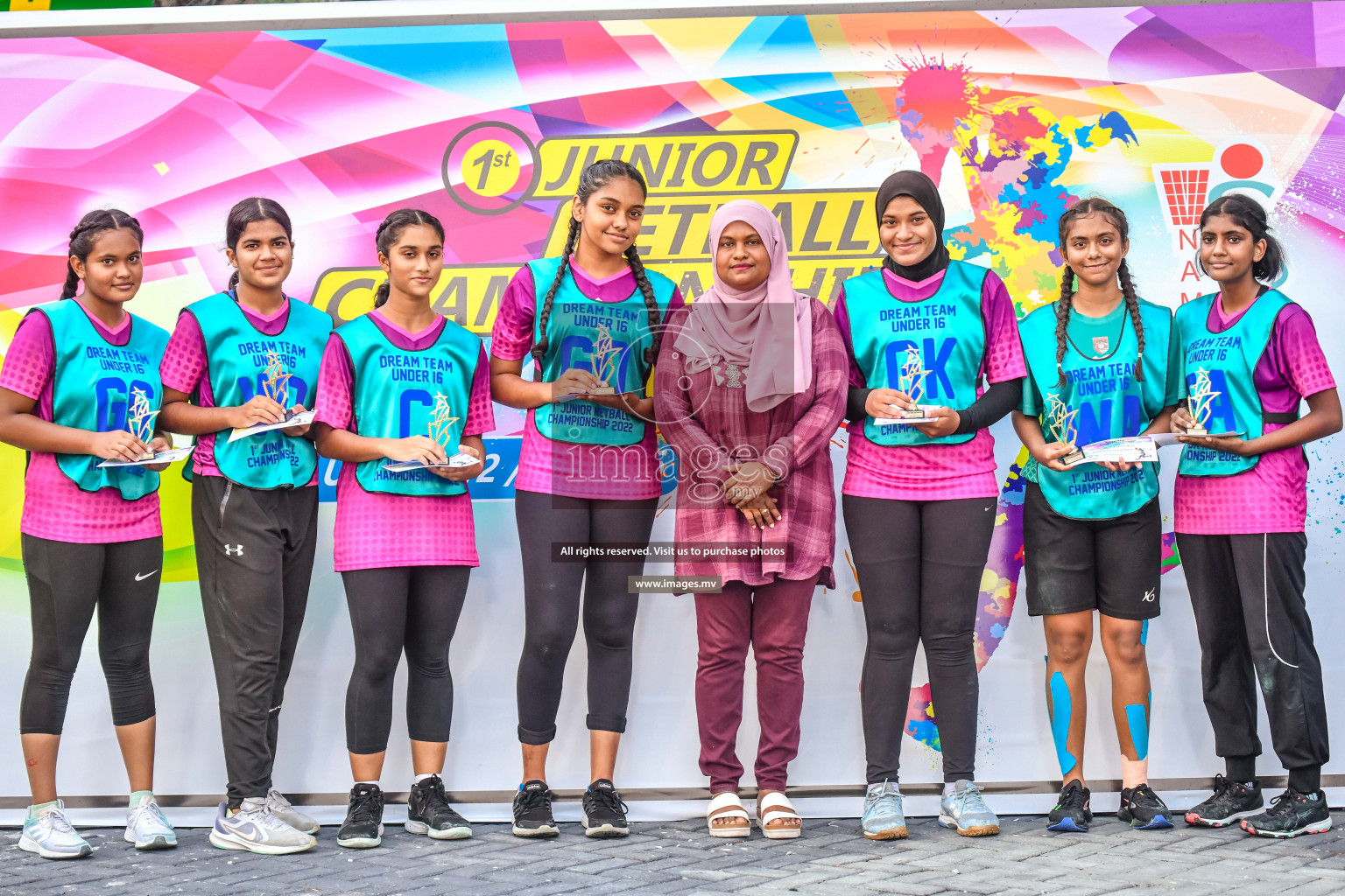 Final of Junior Netball Championship 2022 held in Male', Maldives on 19th March 2022. Photos by Nausham Waheed