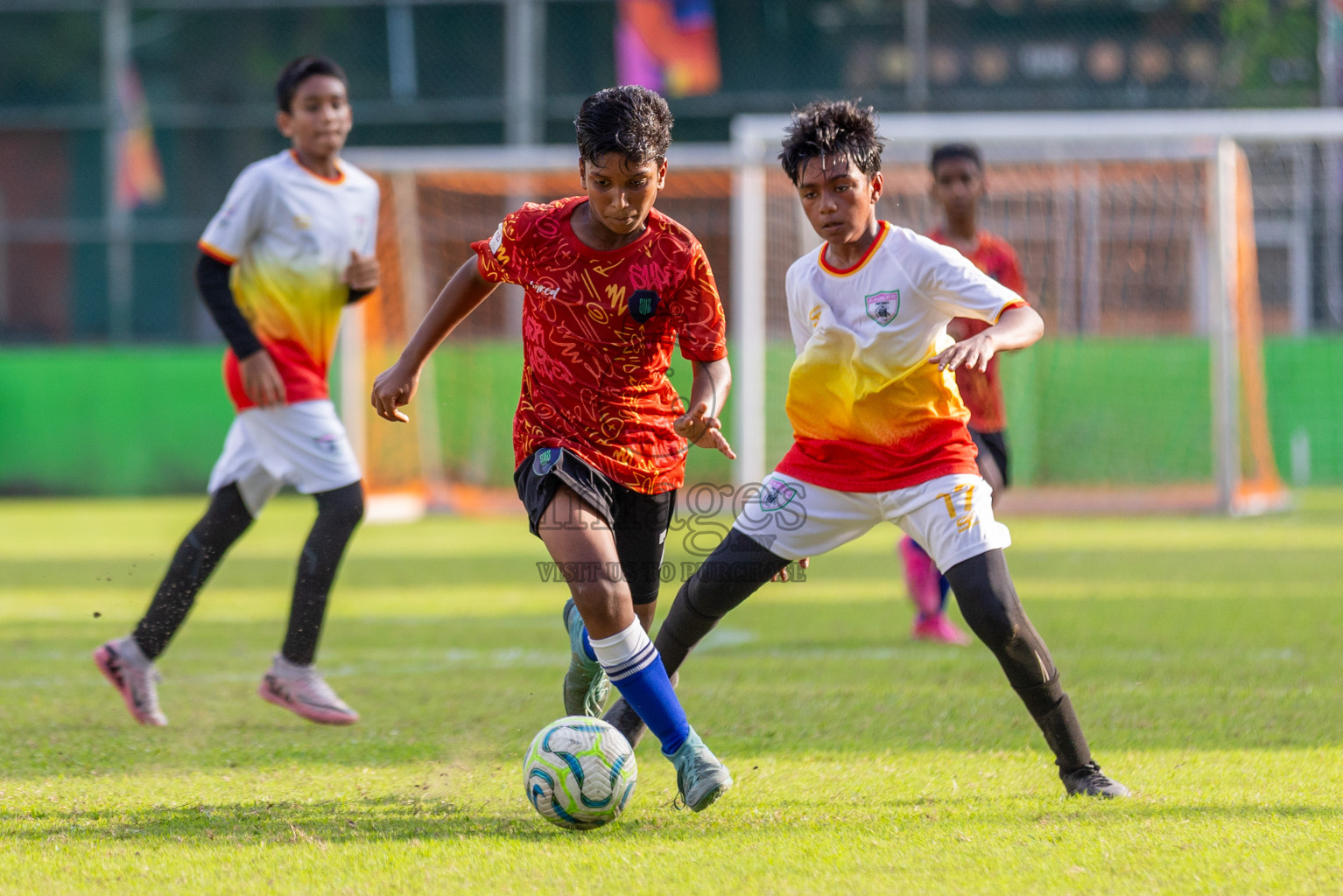 Club Eagles vs Super United Sports (U12) in Day 4 of Dhivehi Youth League 2024 held at Henveiru Stadium on Thursday, 28th November 2024. Photos: Shuu Abdul Sattar/ Images.mv