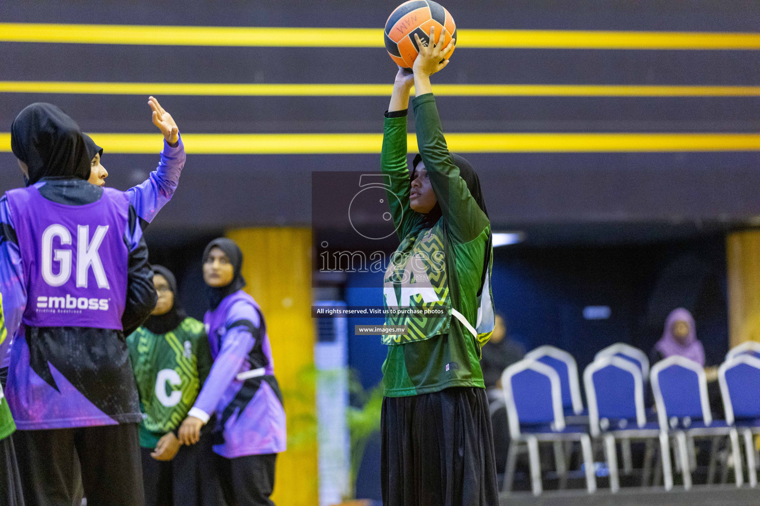 Day4 of 24th Interschool Netball Tournament 2023 was held in Social Center, Male', Maldives on 30th October 2023. Photos: Nausham Waheed / images.mv