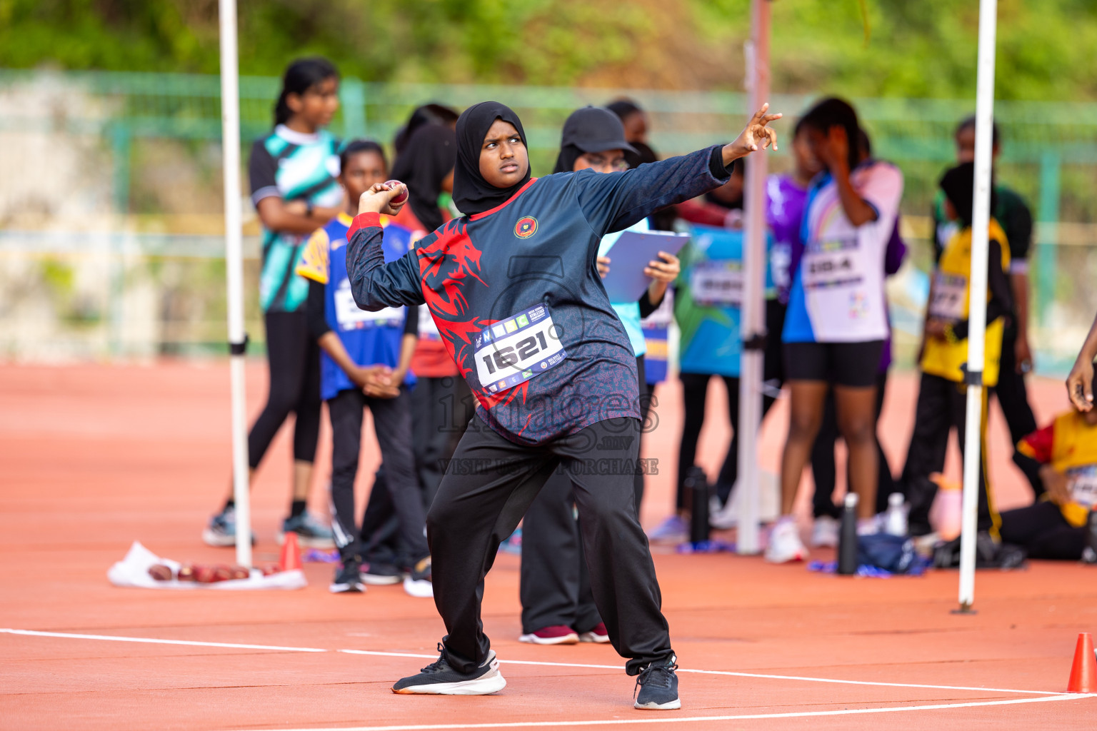 Day 1 of MWSC Interschool Athletics Championships 2024 held in Hulhumale Running Track, Hulhumale, Maldives on Saturday, 9th November 2024. Photos by: Ismail Thoriq / Images.mv