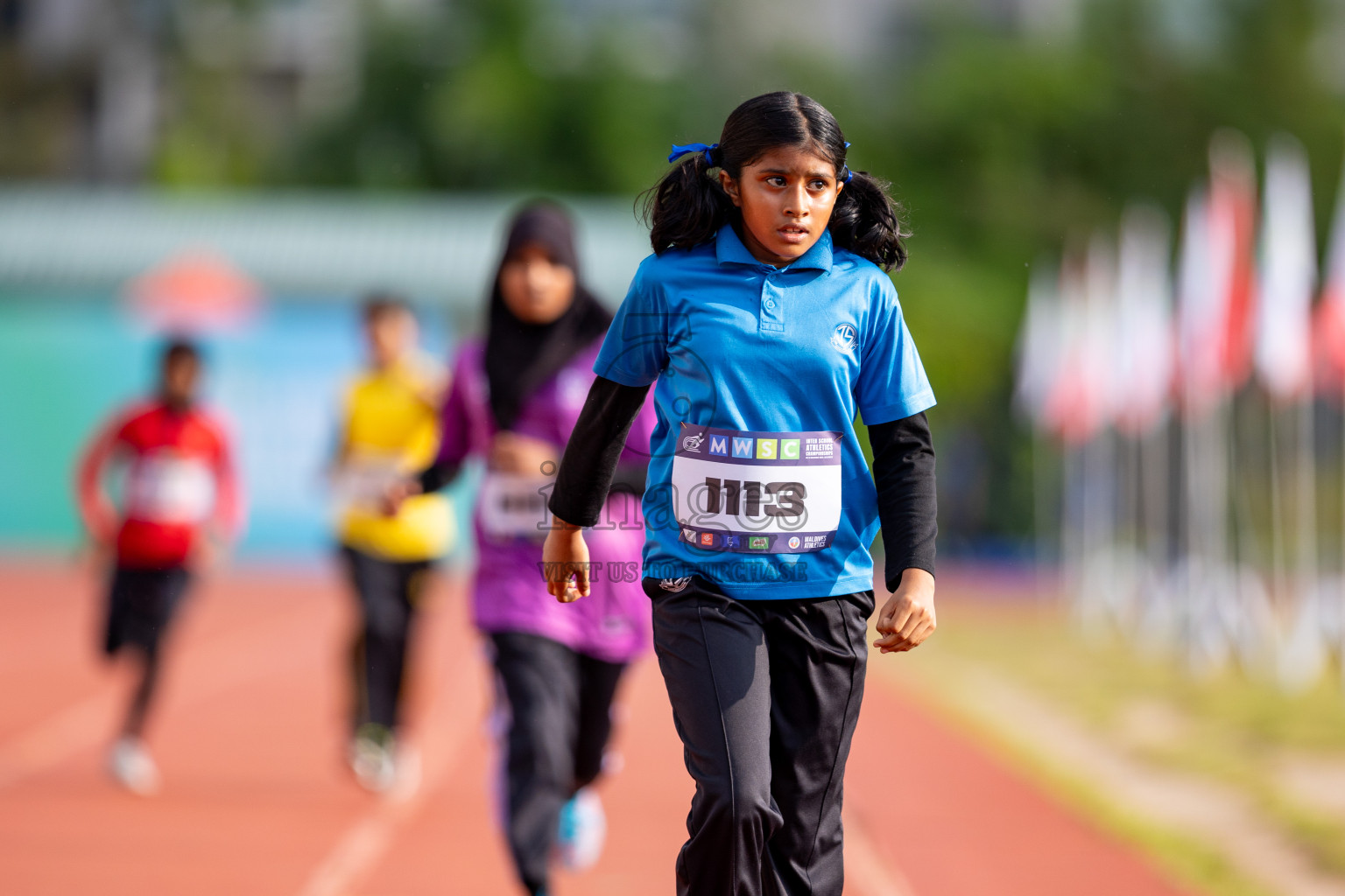 Day 3 of MWSC Interschool Athletics Championships 2024 held in Hulhumale Running Track, Hulhumale, Maldives on Monday, 11th November 2024. 
Photos by: Hassan Simah / Images.mv