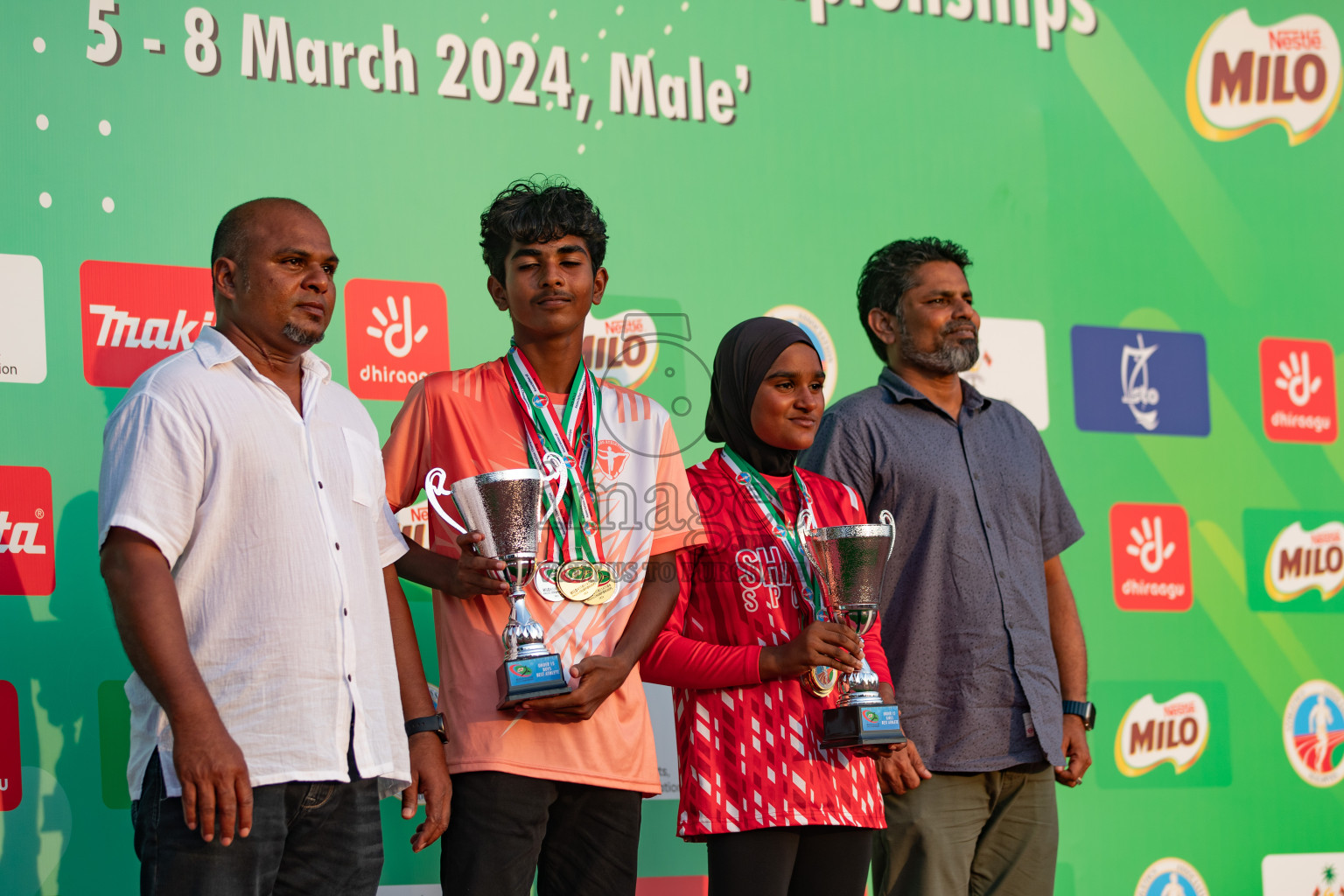 Day 4 of MILO Athletics Association Championship was held on Friday, 8th March 2024 in Male', Maldives. Photos: Hasna Hussain