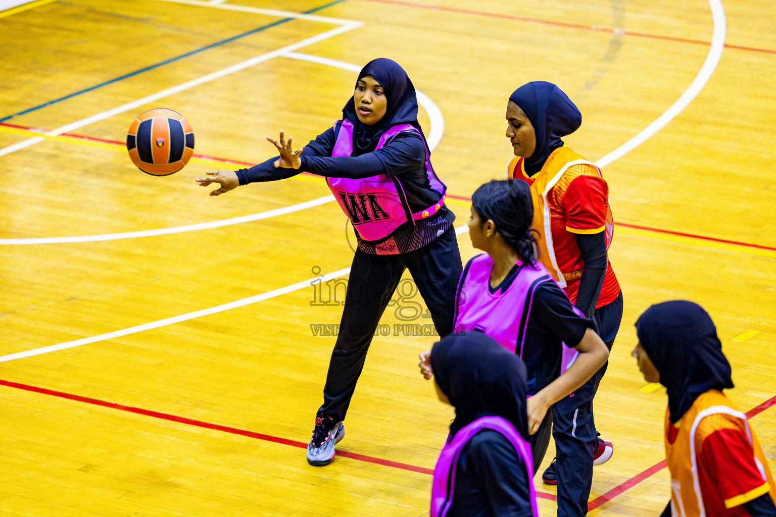 Day 2 of 21st National Netball Tournament was held in Social Canter at Male', Maldives on Thursday, 10th May 2024. Photos: Nausham Waheed / images.mv