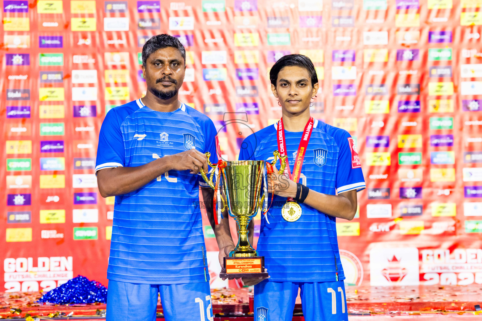Lh Naifaru vs Lh Kurendhoo in Lhaviyani Atoll Finals Day 26 of Golden Futsal Challenge 2025 was held on Thursday , 30th January 2025, in Hulhumale', Maldives. Photos: Nausham Waheed / images.mv