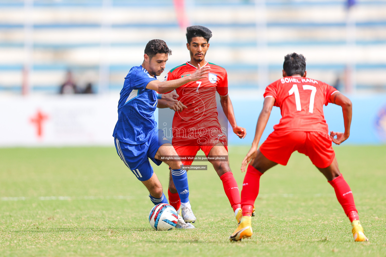 Kuwait vs Bangladesh in the Semi-final of SAFF Championship 2023 held in Sree Kanteerava Stadium, Bengaluru, India, on Saturday, 1st July 2023. Photos: Nausham Waheed, Hassan Simah / images.mv