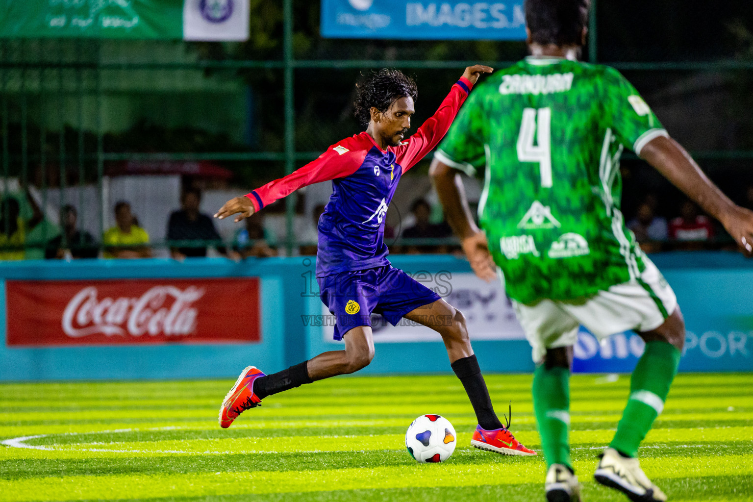 Fools SC vs FC Baaz in Day 2 of Laamehi Dhiggaru Ekuveri Futsal Challenge 2024 was held on Saturday, 27th July 2024, at Dhiggaru Futsal Ground, Dhiggaru, Maldives Photos: Nausham Waheed / images.mv