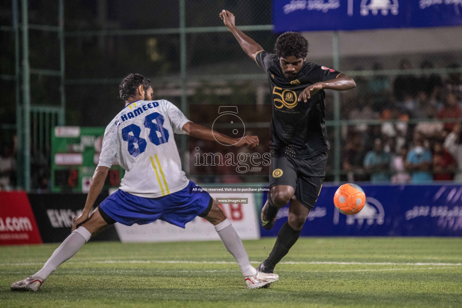 Prison Club vs MACL in the Quarter Finals of Club Maldives 2021 held at Hulhumale;, on 12th December 2021 Photos: Nausham / images.mv