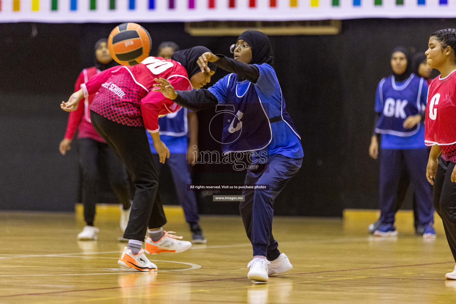 Day6 of 24th Interschool Netball Tournament 2023 was held in Social Center, Male', Maldives on 1st November 2023. Photos: Nausham Waheed / images.mv