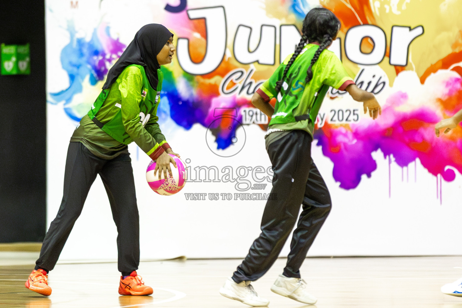 Fionti SA vs N Sports Academy in Day 6  of 3rd Netball Junior Championship, held at Social Center on Friday 24th January 2025 . Photos: Shuu Abdul Sattar / images.mv