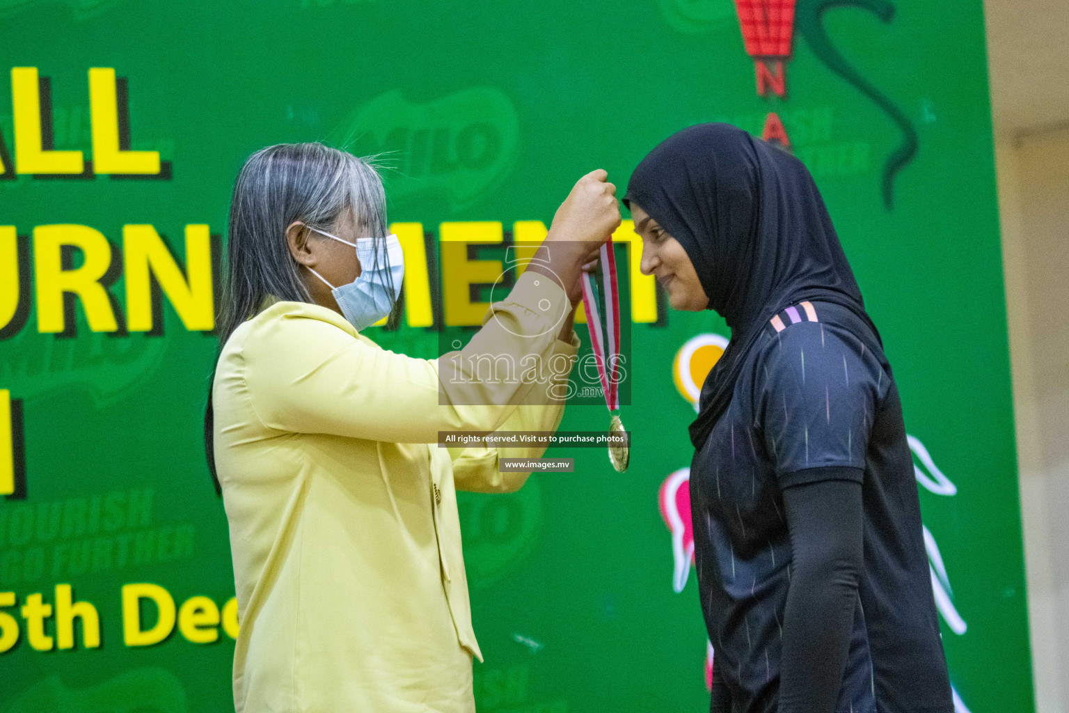 Kulhudhuffushi Youth & R.C vs Club Green Streets in the Finals of Milo National Netball Tournament 2021 (Women's) held on 5th December 2021 in Male', Maldives Photos: Ismail Thoriq / images.mv