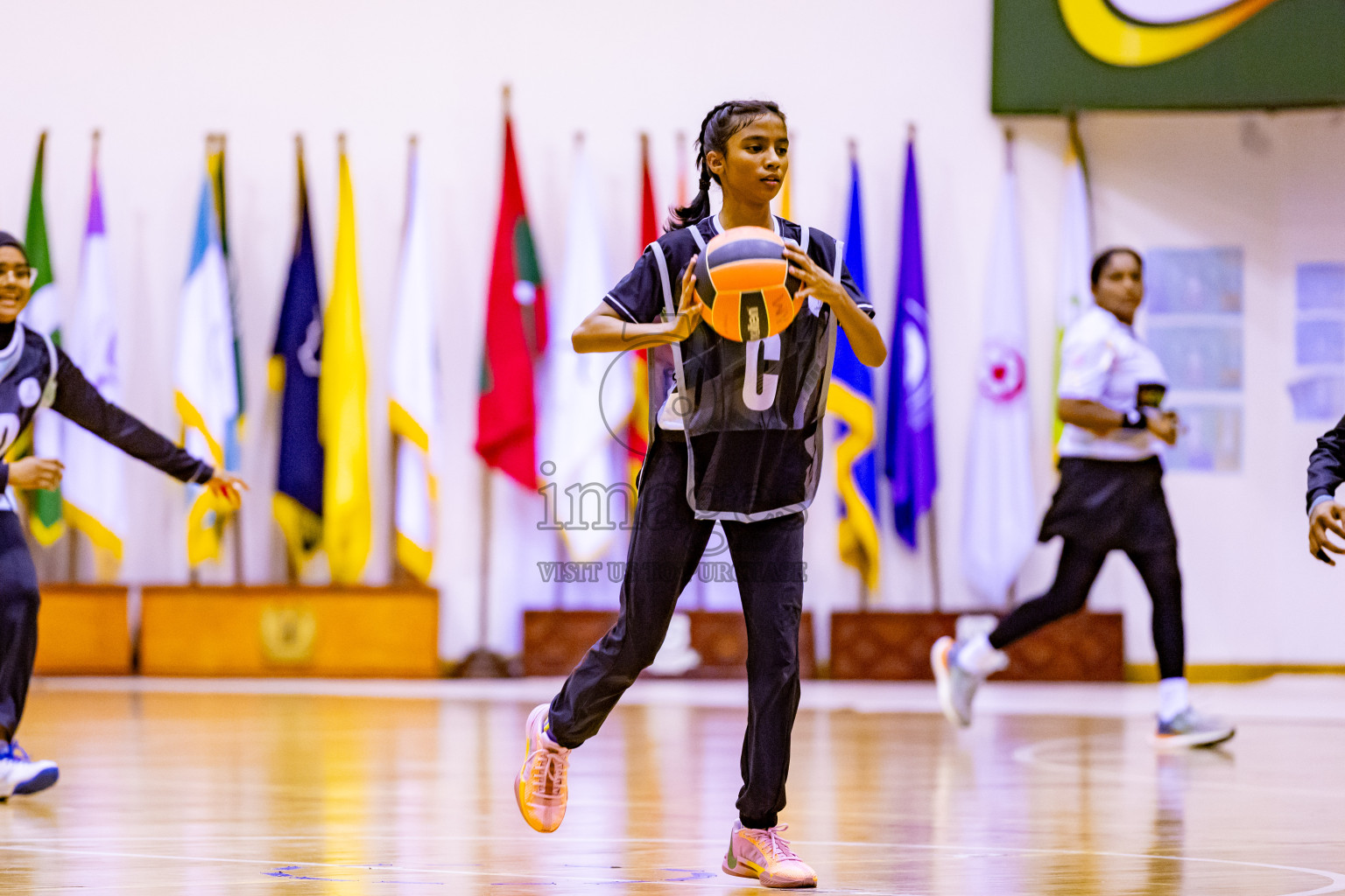 Day 12 of 25th Inter-School Netball Tournament was held in Social Center at Male', Maldives on Thursday, 22nd August 2024. Photos: Nausham Waheed / images.mv