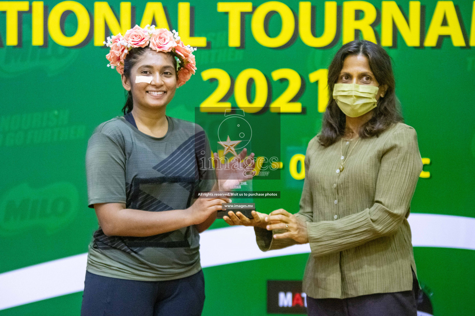 Kulhudhuffushi Youth & R.C vs Club Green Streets in the Finals of Milo National Netball Tournament 2021 (Women's) held on 5th December 2021 in Male', Maldives Photos: Ismail Thoriq / images.mv